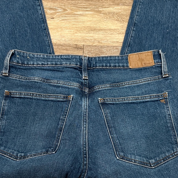 Madewell Women's Straight Leg Jeans - Dark Blue - Picture 6 of 8